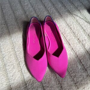 Rothy's Vibrant Pink The Point Flats